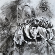 Time Gone By, charcoal and acetone on paper