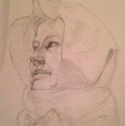 Elise, graphite sketch on paper