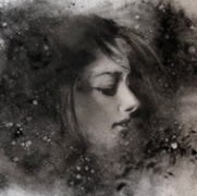 Silent Lucidity, charcoal and acetone on Mylar