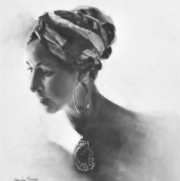 Holly G., charcoal on Mylar