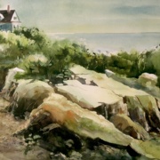 Cape Porpoise, ME, watercolor on cold press paper