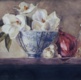 Magnolias with Red Onion, watercolor on plate bristol