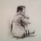 Daydream, charcoal on Mylar