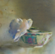 Oriental Bowl w/Peony, watercolor on plate bristol