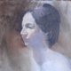 Aimee II, watercolor on plate bristol