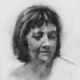 Cheryl, charcoal on mylar